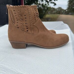 Indigo Red Brand ankle bootsNever worn Very light weight with intricate detail.